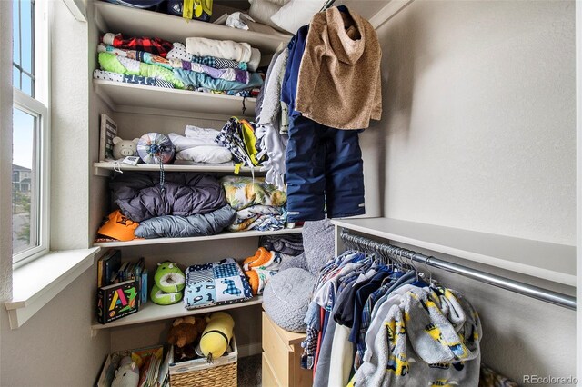 view of walk in closet