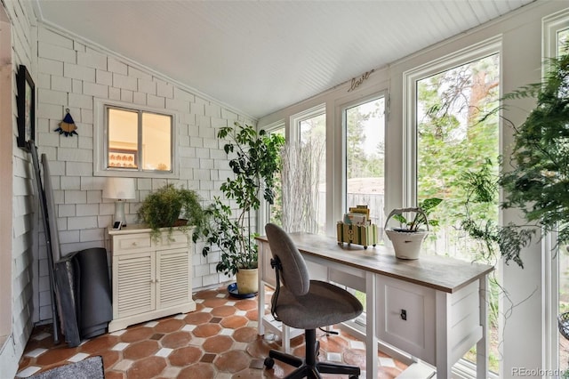 10990 Oehlman Ave, Conifer, CO 80433 - home office with lofted ceiling