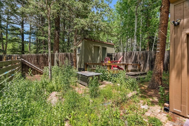 10990 Oehlman Ave, Conifer, CO 80433 - fenced backyard with a shed