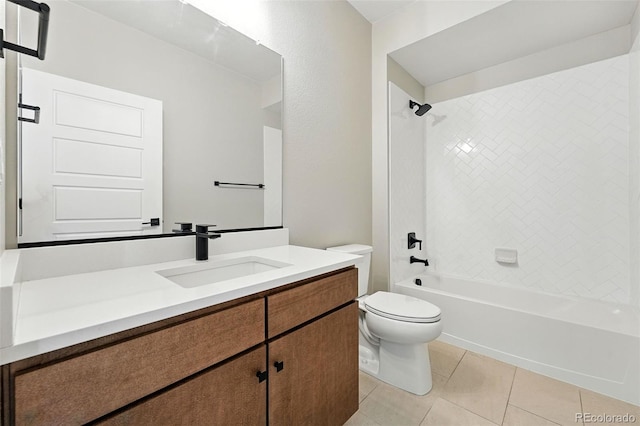2074 S Holly St Unit 2, Denver, CO 80222 - bathroom with vanity, tile patterned flooring, and shower / bathtub combination