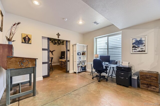 14969 Elsinore Ave, Parker, CO 80134 - office with concrete floors, baseboards, and recessed lighting