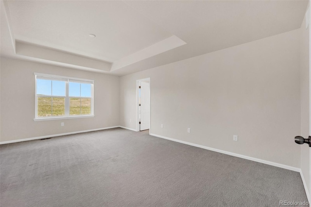 3325 Umber Cir, Castle Rock, CO 80109 - unfurnished room with a raised ceiling, carpet flooring, and baseboards