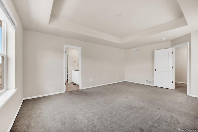 3325 Umber Cir, Castle Rock, CO 80109 - unfurnished room featuring a raised ceiling, carpet, and baseboards