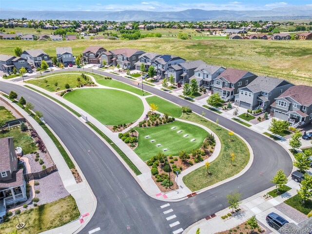 3325 Umber Cir, Castle Rock, CO 80109 - aerial perspective of suburban area with mountains