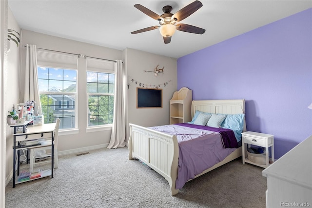 6040 Virgil St, Arvada, CO 80403 - bedroom with carpet, a ceiling fan, and baseboards