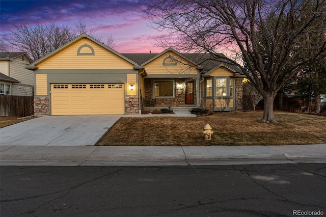 view of front of house featuring a garage