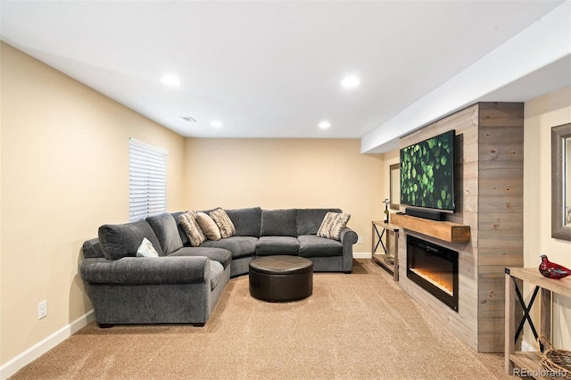 view of carpeted living room