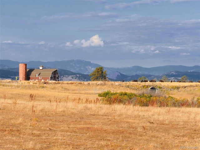 property view of mountains with a rural view