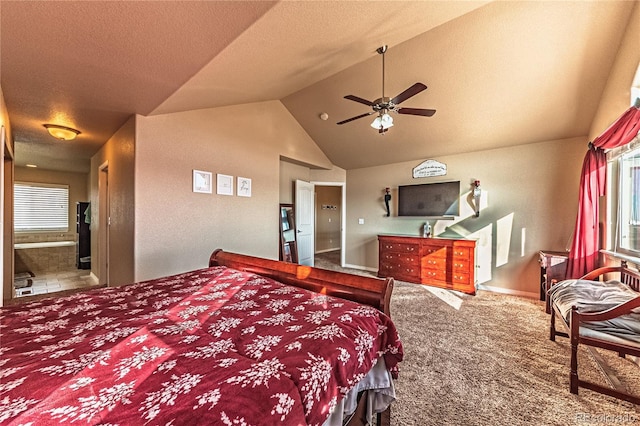 12420 Mount Belford Way, Peyton, CO 80831 - bedroom with carpet flooring, lofted ceiling, and baseboards