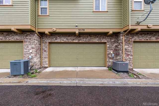 garage featuring cooling unit