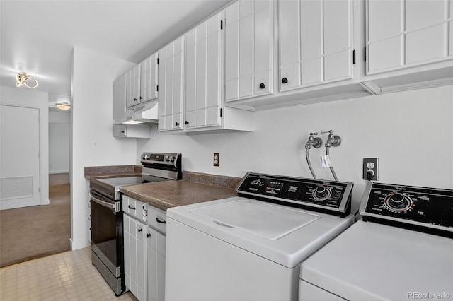 7902 Chase Cir Unit 152, Arvada, CO 80003 - washroom featuring light colored carpet and washer and clothes dryer