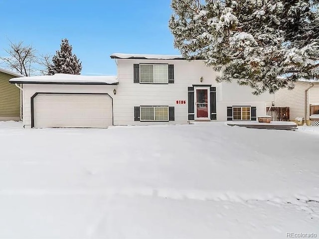 split foyer home with an attached garage