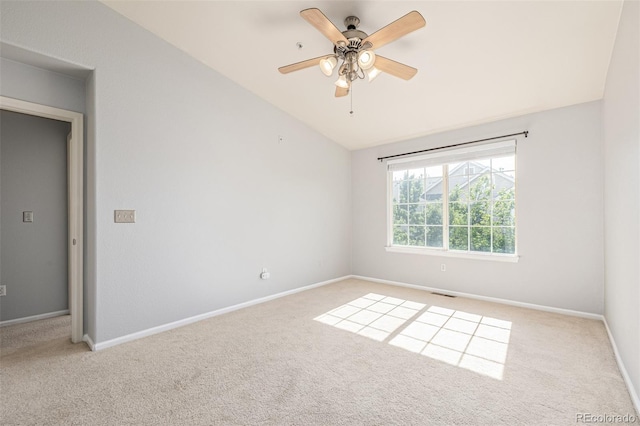 1535 S Florence Way Unit 410, Aurora, CO 80247 - carpeted spare room with vaulted ceiling and ceiling fan