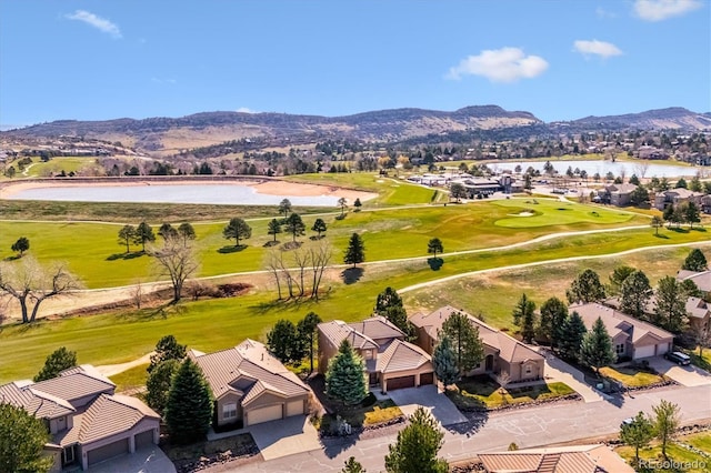 16611 Red Cliff Cir, Morrison, CO 80465 - aerial perspective of suburban area featuring a water and mountain view and a golf course