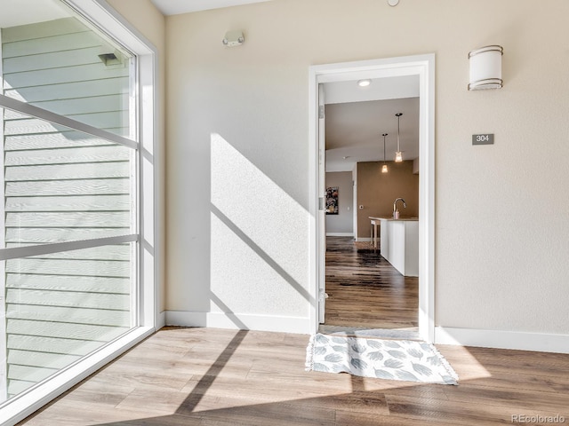 entrance to property with sink