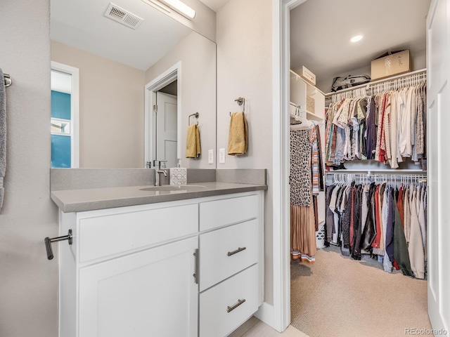 bathroom with vanity