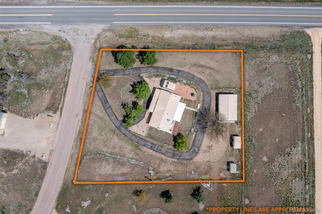 246 Loop Dr, Howard, CO 81233 - aerial overview of property's location with property boundaries highlighted