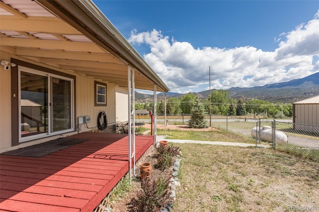 246 Loop Dr, Howard, CO 81233 - deck featuring a mountain view