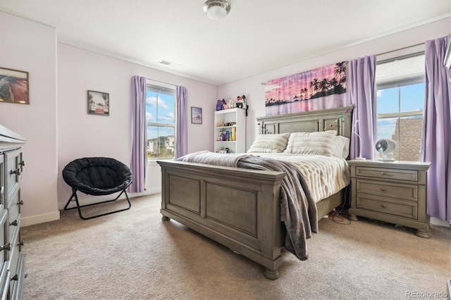 view of carpeted bedroom