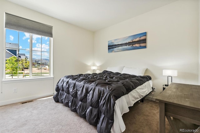 view of carpeted bedroom