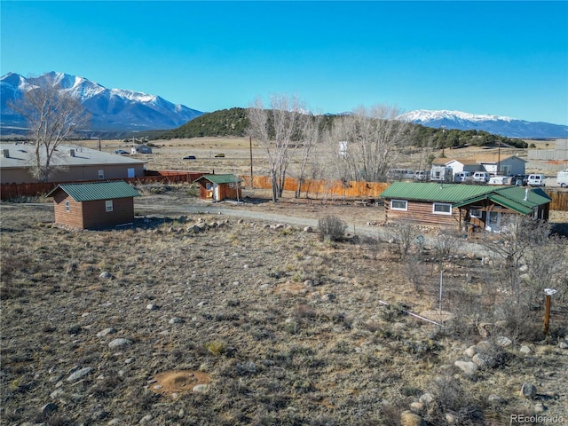 view of mountain feature featuring a rural view