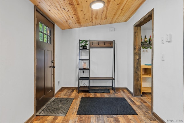 55 Two Moon Rd, Idaho Springs, CO 80452 - foyer entrance featuring hardwood / wood-style flooring and wood ceiling