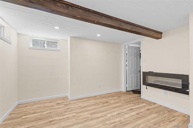 55 Two Moon Rd, Idaho Springs, CO 80452 - basement with light wood-style floors and recessed lighting