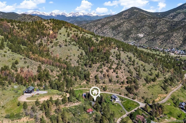 55 Two Moon Rd, Idaho Springs, CO 80452 - aerial view of property's location featuring mountains