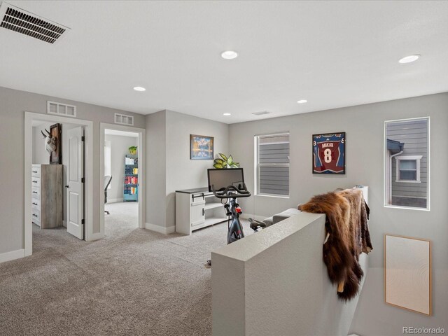 14823 W 70th Dr Unit A, Arvada, CO 80007 - living room with recessed lighting, carpet flooring, and baseboards