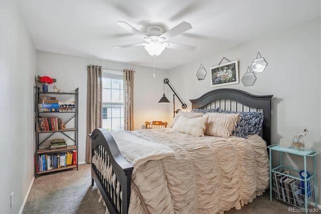 6880 E Appleton Cir, Centennial, CO 80112 - bedroom with carpet flooring, a ceiling fan, and baseboards