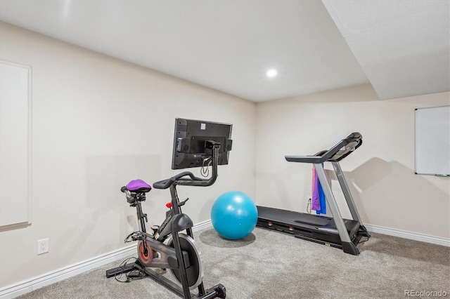 6880 E Appleton Cir, Centennial, CO 80112 - workout area with baseboards and carpet floors
