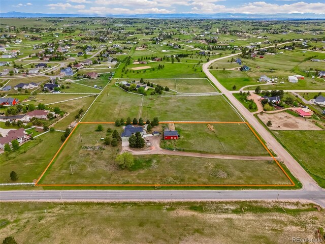 41504 Vista Rdg, Parker, CO 80138 - aerial perspective of suburban area with property boundaries highlighted