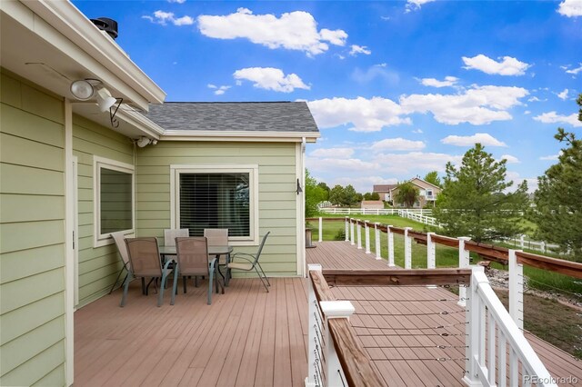 41504 Vista Rdg, Parker, CO 80138 - wooden deck with outdoor dining space