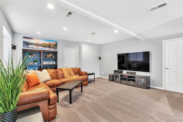 16655 W 2nd Ave, Golden, CO 80401 - living area with visible vents, carpet flooring, and baseboards