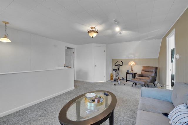 living room with carpet flooring