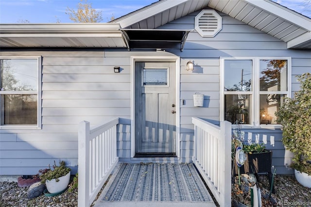 view of doorway to property