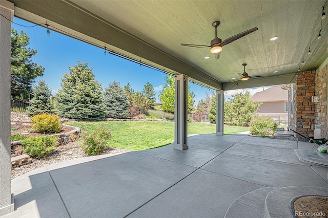 26004 E Elmhurst Pl, Aurora, CO 80016 - view of patio featuring a ceiling fan