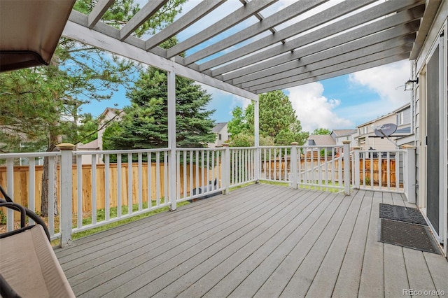9417 Burgundy Cir, Highlands Ranch, CO 80126 - deck with a pergola and a residential view