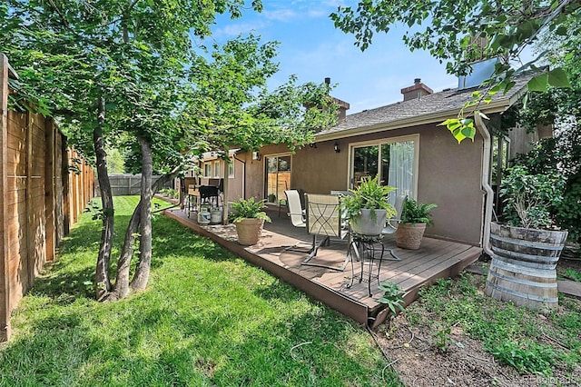 6223 W Flora Pl, Denver, CO 80227 - wooden deck with outdoor dining area