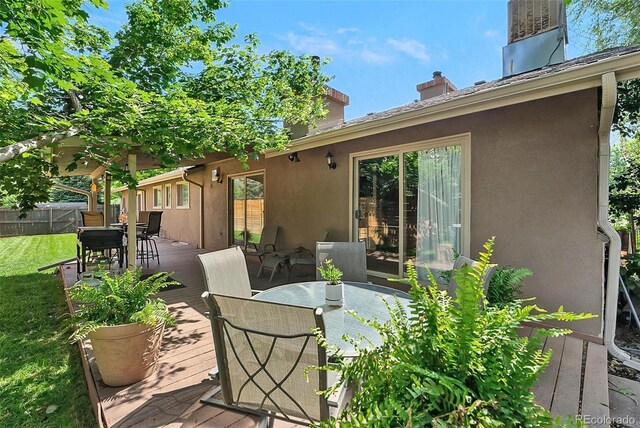 6223 W Flora Pl, Denver, CO 80227 - view of patio / terrace with outdoor dining area and a deck