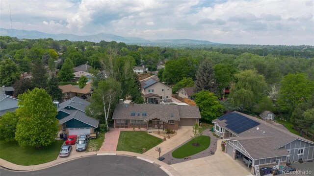 6223 W Flora Pl, Denver, CO 80227 - aerial perspective of suburban area with a forest