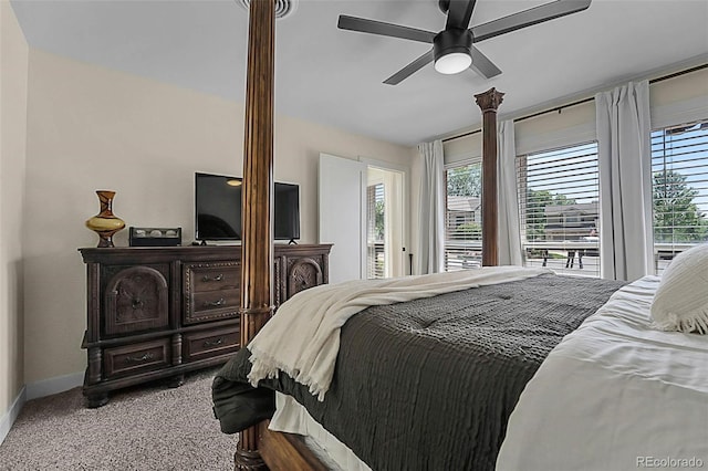 6223 W Flora Pl, Denver, CO 80227 - bedroom with carpet flooring, access to exterior, multiple windows, and baseboards