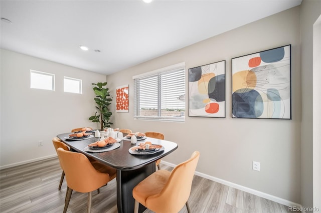 13029 E 103rd Pl, Commerce City, CO 80022 - dining room featuring light wood-style floors, baseboards, and recessed lighting