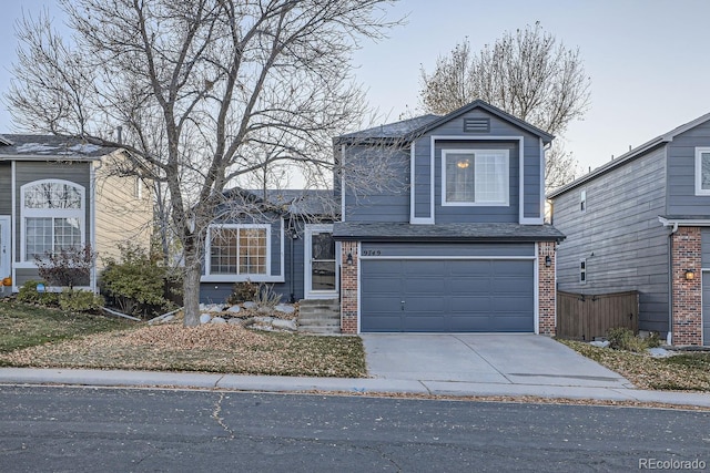 view of front of house featuring a garage