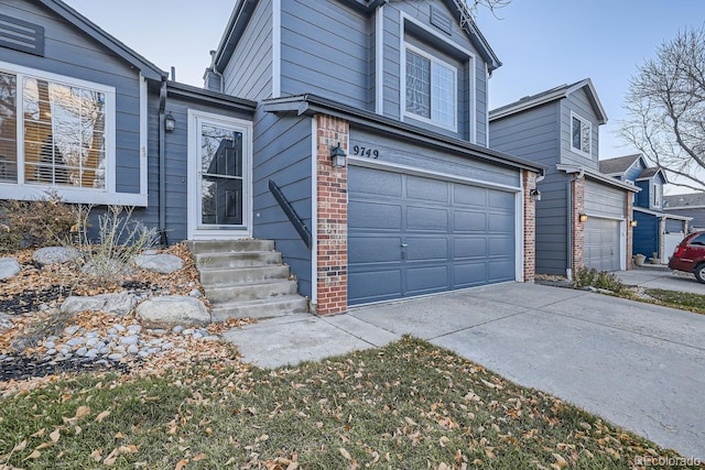 view of front of house featuring a garage