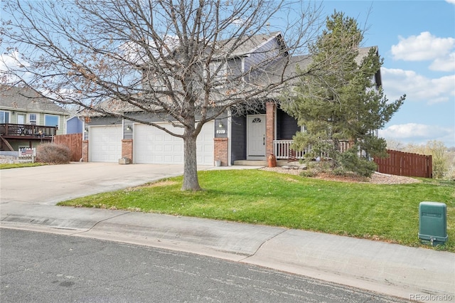 view of front of property with a front yard and a porch