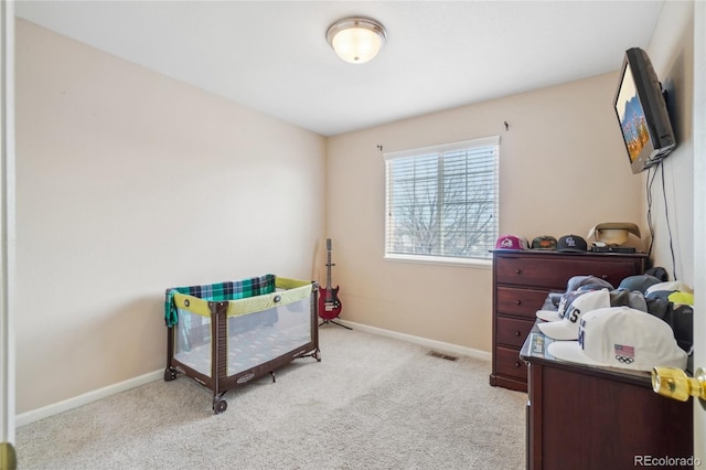 view of carpeted bedroom