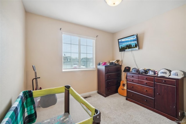 view of carpeted bedroom