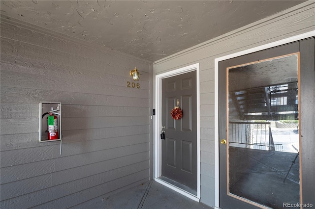 view of doorway to property