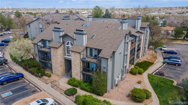 drone / aerial view featuring a residential view